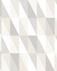 Inez Neutral Geometric Wallpaper 4060-138922 by   