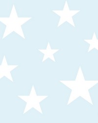 Amira Sky Blue Stars Wallpaper 4060-138932 by  Brewster Wallcovering 