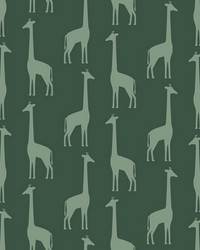 Vivi Teal Giraffe Wallpaper 4060-139061 by   