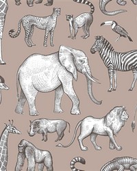 Kenji Light Brown Safari Wallpaper 4060-139271 by   