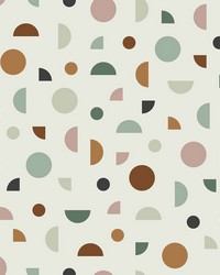 Marilee Multicolor Circles Wallpaper 4060-139277 by  Brewster Wallcovering 