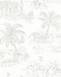 Boheme Platinum Animals Wallpaper 4060-347692 by  Kravet 