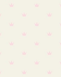 Bea Light Pink Crowns Wallpaper 4060-347702 by   