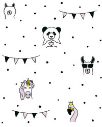 Orlow Pink Llama Wallpaper 4060-381381 by   