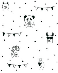 Orlow Black Llama Wallpaper 4060-381382 by   