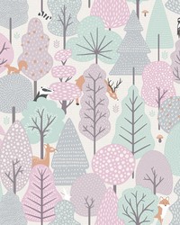 Quillen Pink Forest Wallpaper 4060-51603 by   