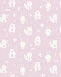 Bitsy Pink Woodland Wallpaper 4060-91303 by   