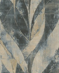 Blake Denim Leaf Wallpaper 4096-520064 by   