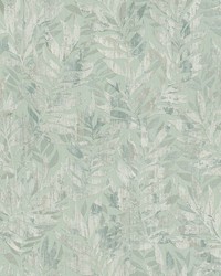 Beck Green Leaf Wallpaper 4096-561272 by  Brewster Wallcovering 