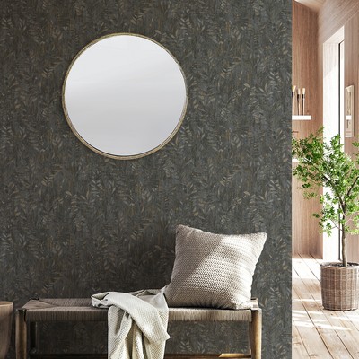 Brewster Wallcovering Beck Charcoal Leak Wallpaper 4096-561289 Wallpaper