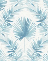 Calla Blue Painted Palm Wallpaper 4121-26916 by   