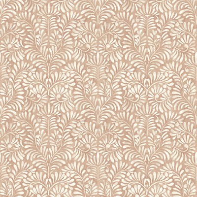 Elma Rust Fiddlehead Wallpaper 4121-26919 Mylos 4121-26919 Orange Non Woven Flower Wallpaper 