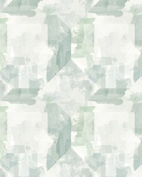 Perrin Sea Green Gem Geometric Wallpaper 4121-26947 by   