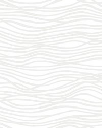 Galyn White Pearlescent Wave Wallpaper 4121-72206 by   