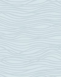 Galyn Sky Blue Pearlescent Wave Wallpaper 4121-72207 by   