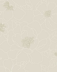 Gardena Light Grey Embroidered Floral Wallpaper 4122-27010 by  Washington Wallcoverings 