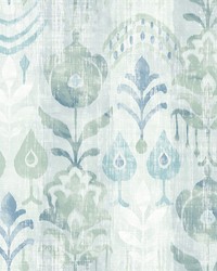 Pavord Green Floral Shibori Wallpaper 4122-27012 by   