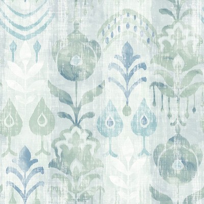 Pavord Green Floral Shibori Wallpaper 4122-27012 Terrace 4122-27012 Green Non Woven Ethnic and Global Novelty Prints 