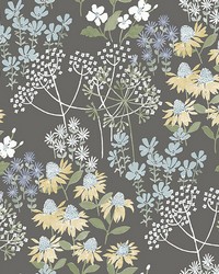 Cultivate Grey Springtime Blooms Wallpaper 4122-27018 by   
