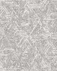 Retreat Charcoal Quilted Geometric Wallpaper 4122-27031 by  Washington Wallcoverings 