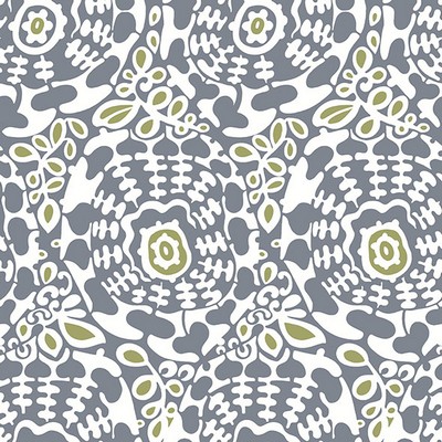 Divine Slate Abstract Medallion Wallpaper 4122-27037 Terrace 4122-27037 Grey Non Woven Watercolor and Abstract Flower Wallpaper 