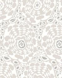Divine Grey Abstract Medallion Wallpaper 4122-27038 by  Alexander Henry 
