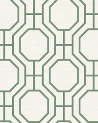 Manor Green Geometric Trellis Wallpaper 4122-27047 by  Brewster Wallcovering 
