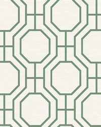 Manor Green Geometric Trellis Wallpaper 4122-27047 by  Washington Wallcoverings 
