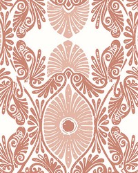 Villa Rasberry Embellished Ogee Wallpaper 4122-72403 by  Washington Wallcoverings 