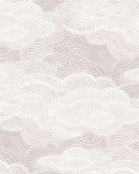 Vision Lavender Stipple Clouds Wallpaper 4122-72407 by   