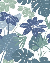 Medellin Blue Rainforest Floor Wallpaper 4122-72411 by   