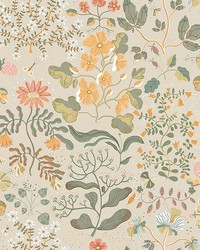 Groh Apricot Floral Wallpaper 4143-22003 by   