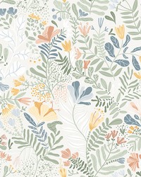 Brittsommar Seafoam Woodland Floral Wallpaper 4143-22005 by   