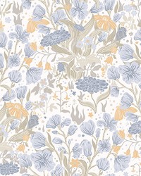 Hava Light Blue Meadow Flowers Wallpaper 4143-22010 by   