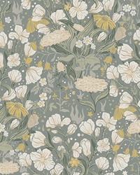 Hava Moss Meadow Flowers Wallpaper 4143-22014 by   