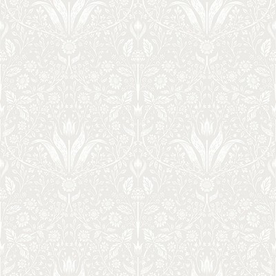 Mara Light Grey Tulip Ogee Wallpaper 4143-34007 Botanica 4143-34007 Grey Non Woven Flower Wallpaper 