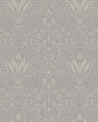 Mara Grey Tulip Ogee Wallpaper 4143-34008 by   
