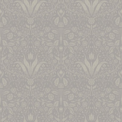 Mara Grey Tulip Ogee Wallpaper 4143-34008 Botanica 4143-34008 Grey Non Woven Flower Wallpaper 