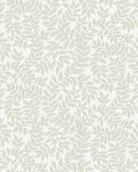 Lindlv Light Grey Leafy Vines Wallpaper 4143-34017 by   