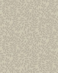 Lindlv Taupe Leafy Vines Wallpaper 4143-34018 by   