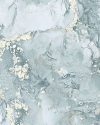 Grandin Light Blue Marbled Wallpaper 4144-9102 by   