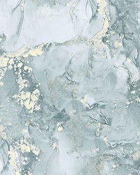 Grandin Light Blue Marbled Wallpaper 4144-9102 by  Greenhouse Fabrics 