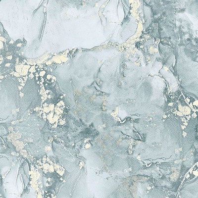 Grandin Light Blue Marbled Wallpaper 4144-9102 Perfect Plains 4144-9102 Blue Non Woven Watercolor and Abstract Stone Wallpaper 
