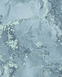 Grandin Dark Blue Marbled Wallpaper 4144-9104 by   