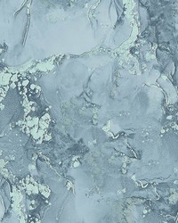 Grandin Dark Blue Marbled Wallpaper 4144-9104 by  Greenhouse Fabrics 