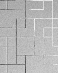 Nova Silver Geometric Wallpaper 4157-42491 by  Michaels Textiles 