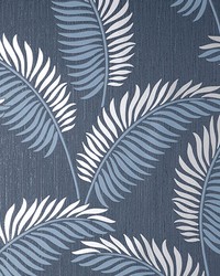 Leaf Navy Tropical Wallpaper 4157-42841 by  Old World Weavers 