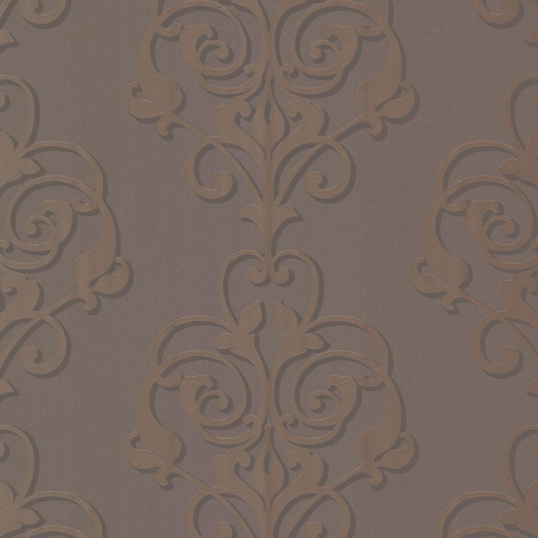 Brewster Wallcovering Aeneas Taupe Modern Damask Wallpaper