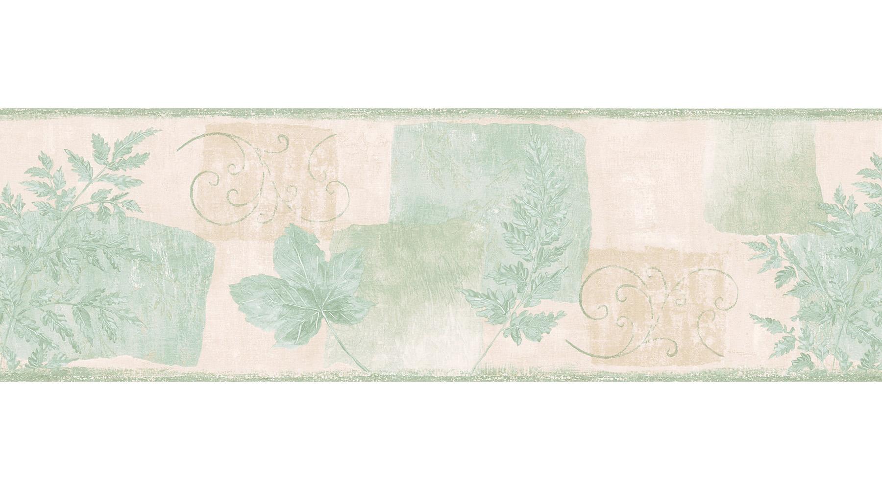 Brewster Wallcovering Green Leaves Border Wallpaper