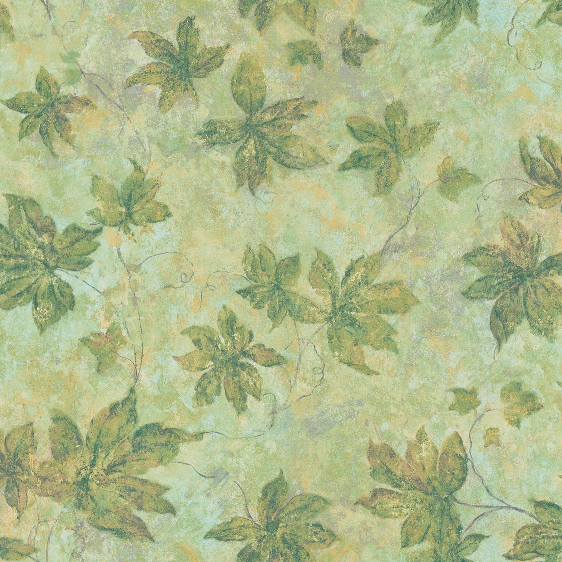 Brewster Wallcovering Green Ivy Leaves Wallpaper Wallpaper